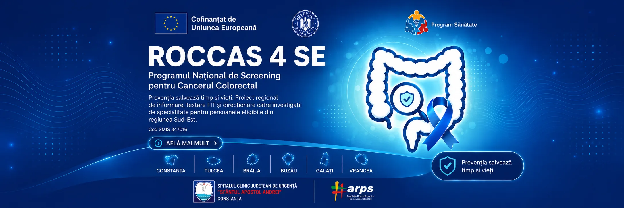 ROCCAS 4 SE – Prevenția și depistarea precoce a cancerului colorectal în regiunea Sud-Est (etapa a II-a)