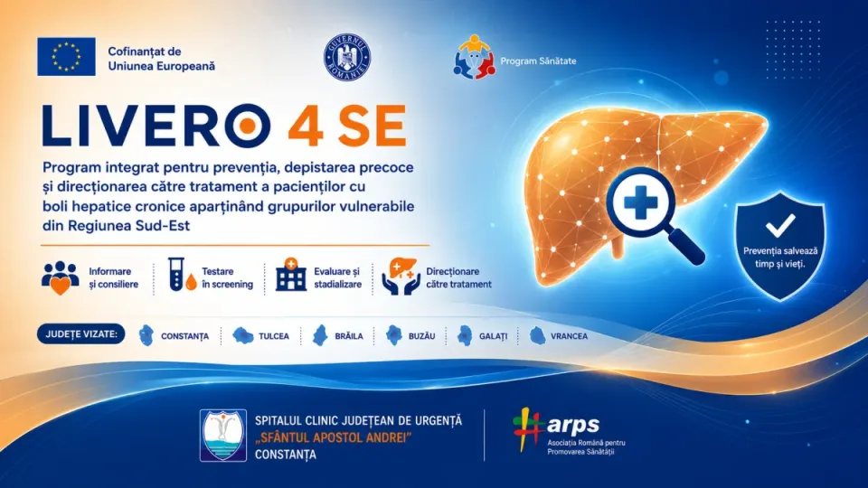 LIVERO 4 SE – Prevenția și depistarea precoce a bolilor hepatice cronice în Regiunea Sud-Est