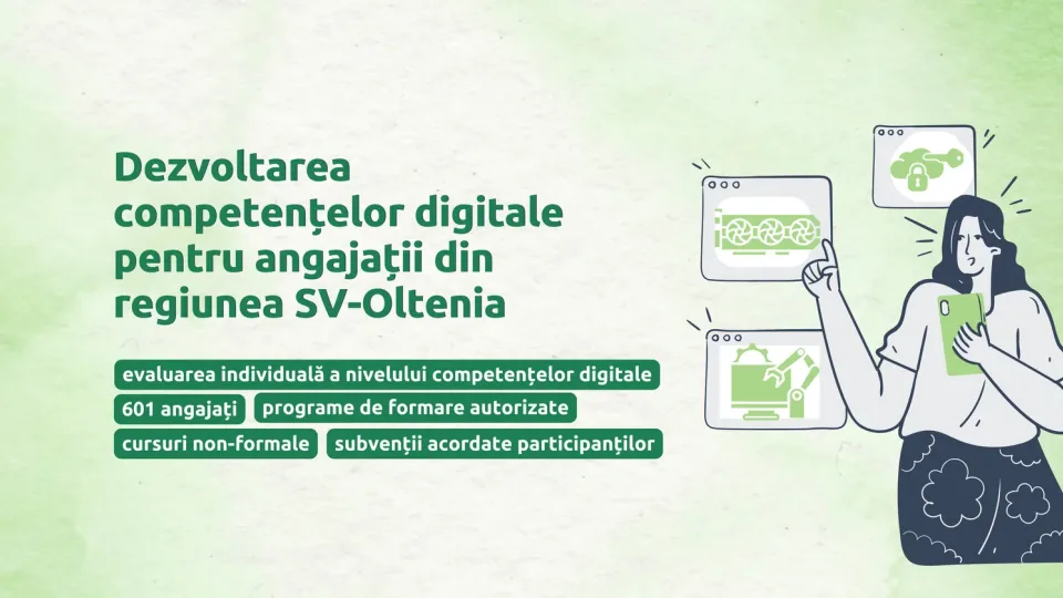 Dezvoltarea competențelor digitale pentru angajații din regiunea SV-Oltenia