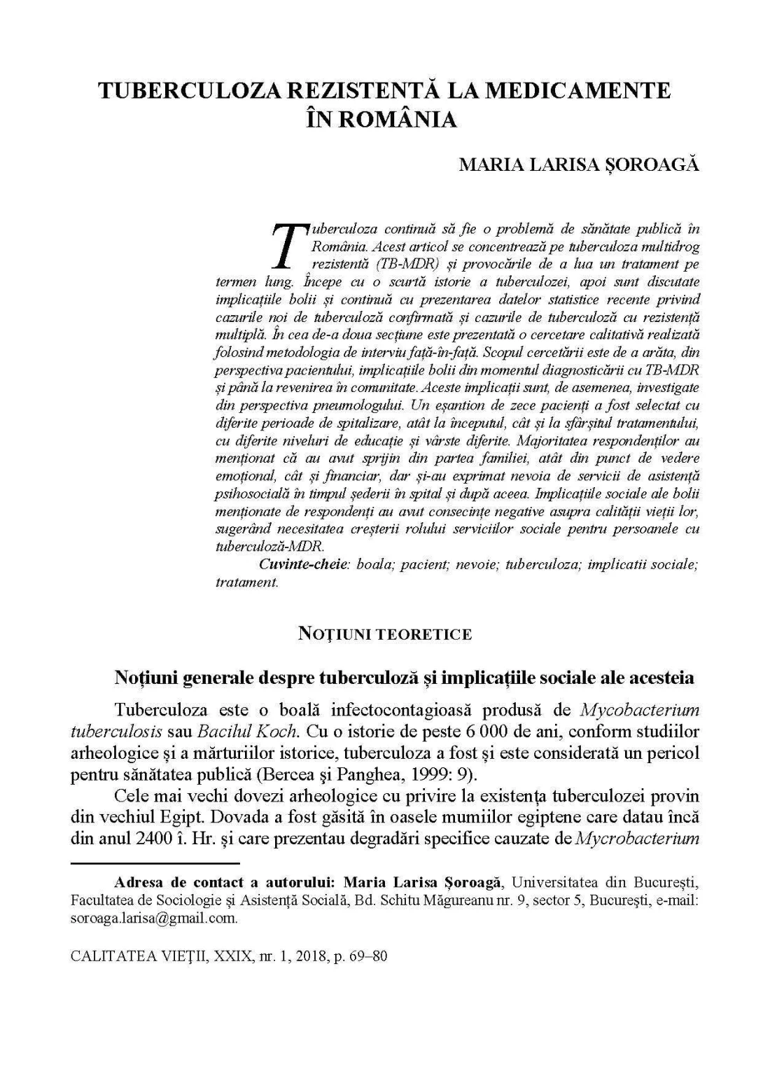 Tuberculoza rezistentă la medicamente în România: nevoile pacienților și implicațiile sociale ale bolii